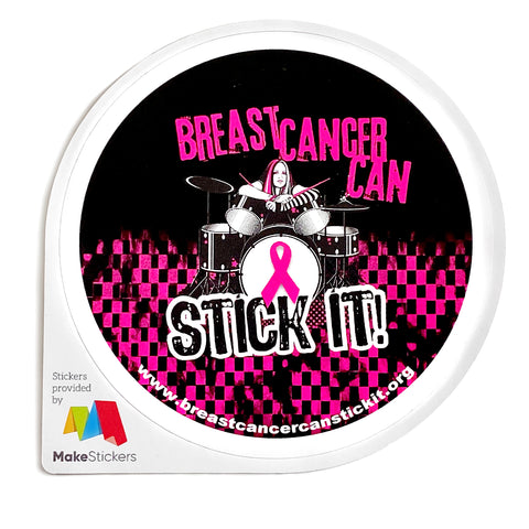Round Stickers 4x4 - Breast Cancer Can Stick It!