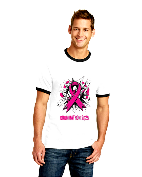 Drummathon 2025 Unisex White Ringer