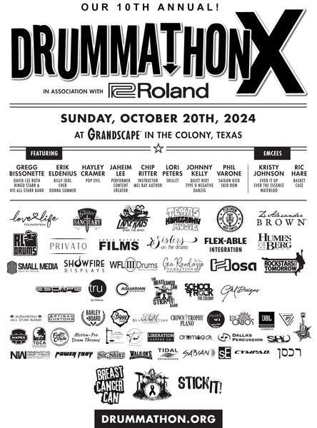 Drummathon X (2024) Unisex White Ringer