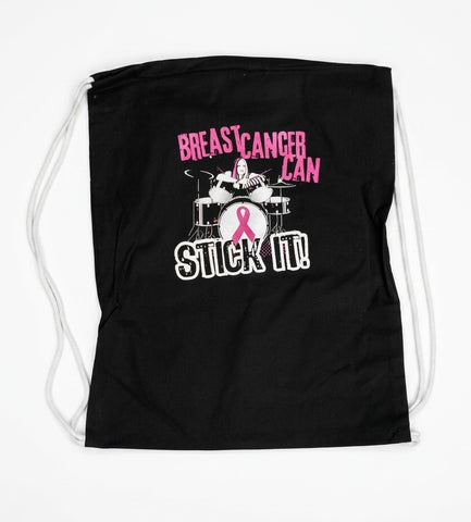 Drawstring Backpack - Breast Cancer Can Stick It! (Copy)