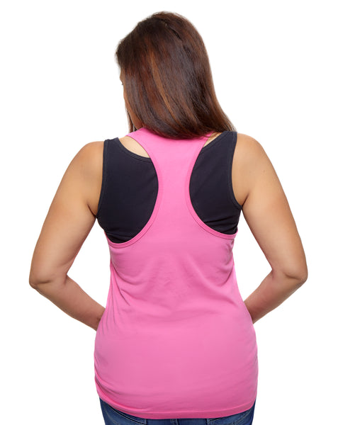 Racerback Pink Tank Top - Breast Cancer Can Stick It!
