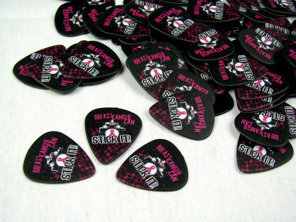 Breast Cancer Can Stick It! Guitar Pick