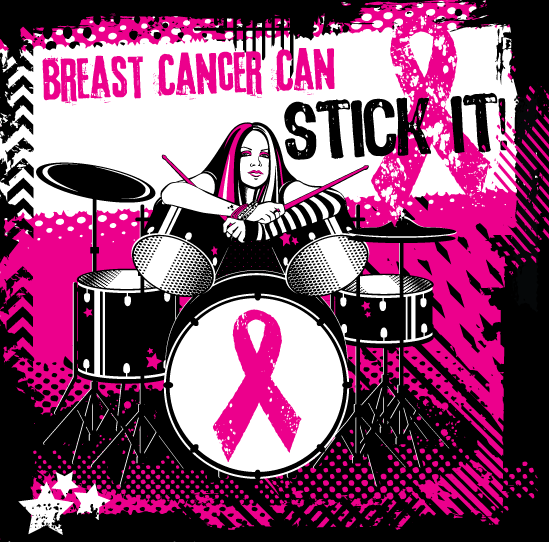 Breast Cancer Can Stick It! Black Classic T-shirt
