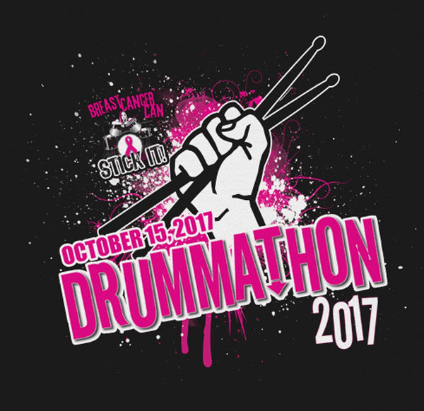 Breast Cancer Can Stick It! Drummathon 2017 T-shirt